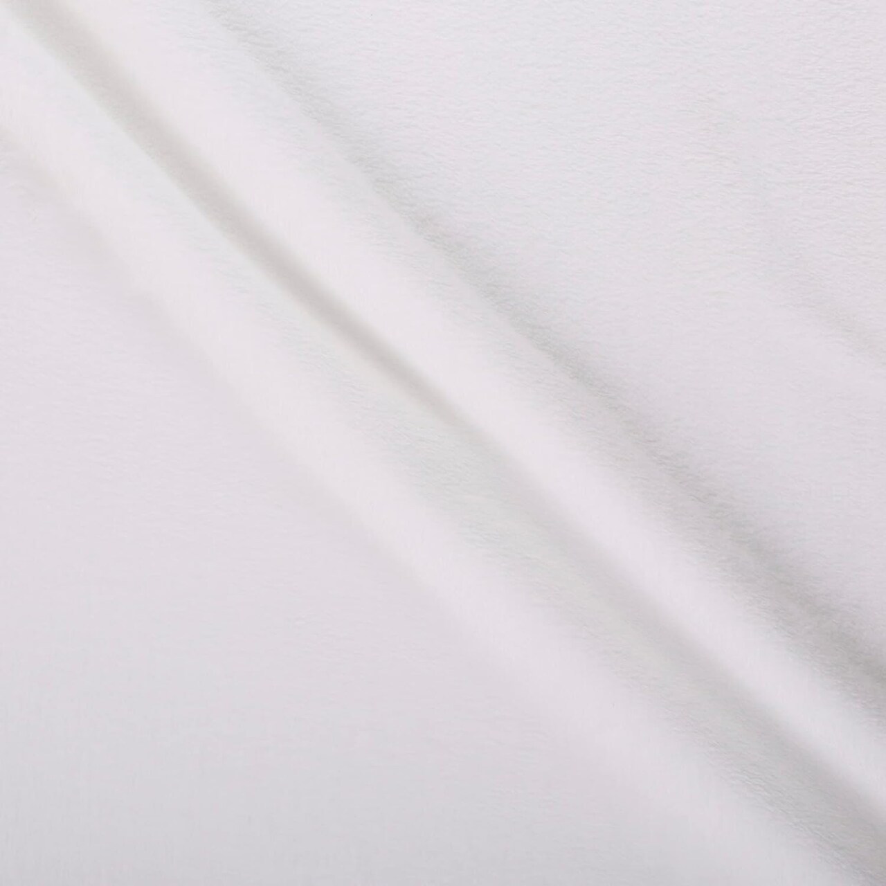 Mook Fabrics Solid White Coral Fleece (60'' Wide) Double Brushed - By The Yard